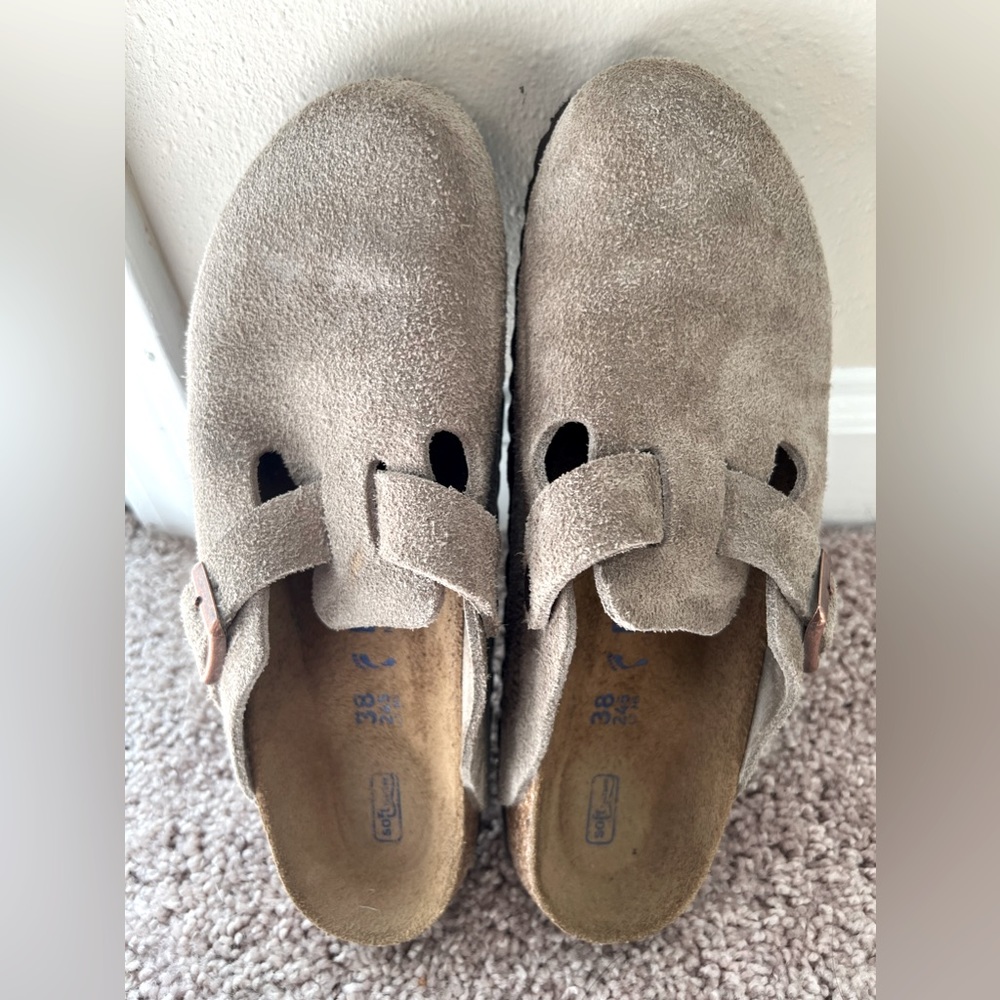 Birkenstock Women's Boston Suede Soft Footbed Clogs